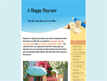 Tablet Screenshot of ahappydaycare.com